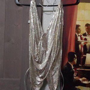 Whiting & Davis Vintage Liquid Metal Mesh Halter